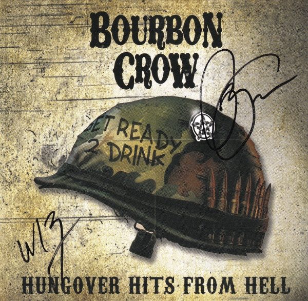 Bourbon Crow – Hungover Hits From Hell (knockoff album cover)