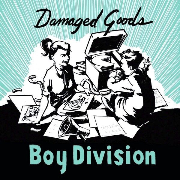 Boy Division – Damaged Goods (knockoff album cover)