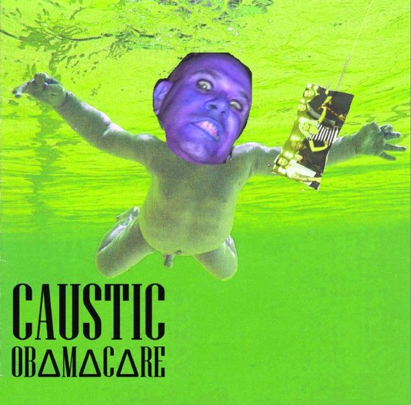 Caustic – OBΔMΔCΔRE (knockoff album cover)