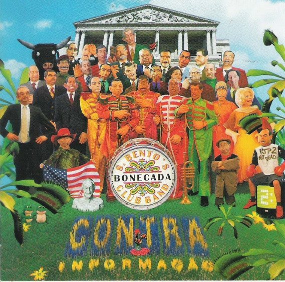 Contra Informação – S. Bento's Bonecada Club Band (knockoff album cover)