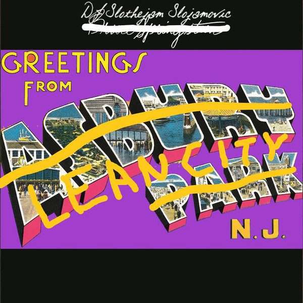 DJ Slothejam Slojamovic – Greetings from Lean City N​.​J. (knockoff album cover)
