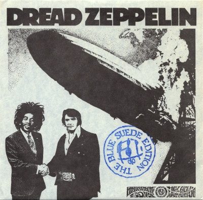 Dread Zeppelin – Immigrant Song / Hey, Hey, What Can I Do (knockoff album cover)