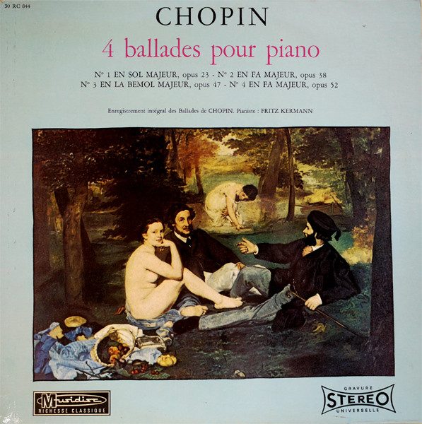 Frédéric Chopin – 4 Ballades Pour Piano (original album cover)