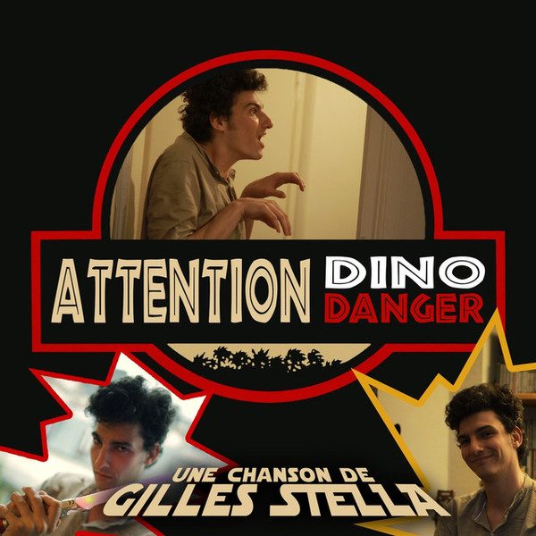 Gilles Stella – Attention Dino Danger (knockoff album cover)