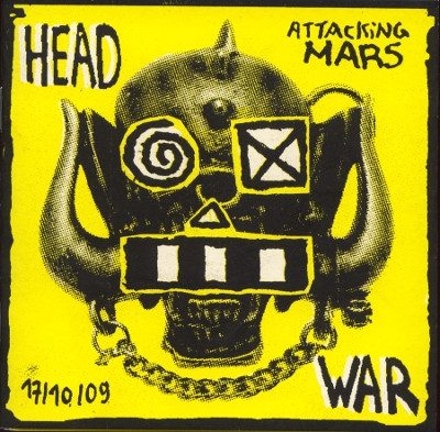 Headwar – Attacking Mars (knockoff album cover)