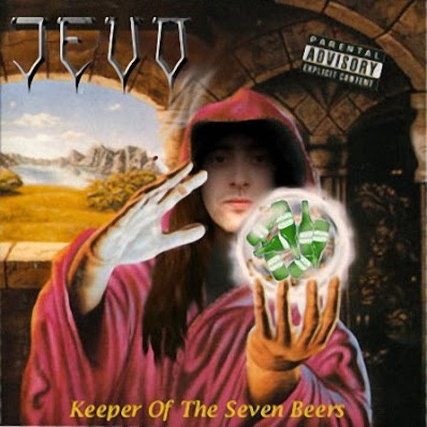 JEVO – Keeper Of The Seven Beers (knockoff album cover)