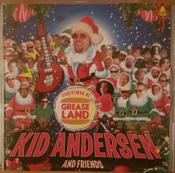 Kid Andersen And Friends – Christmas At Greaseland (knockoff album cover)