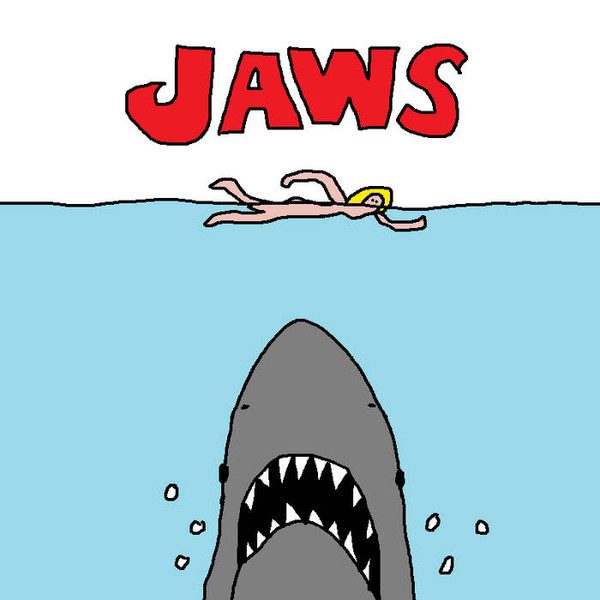 Lemon Demon – Jaws (knockoff album cover)