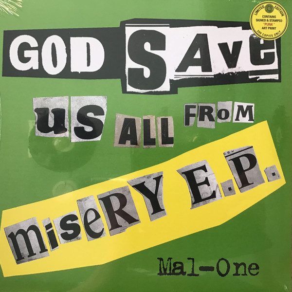 Mal-One – God Save Us From Misery E.P (knockoff album cover)
