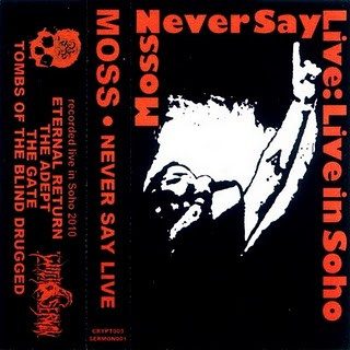 Moss – Never Say Live (knockoff album cover)