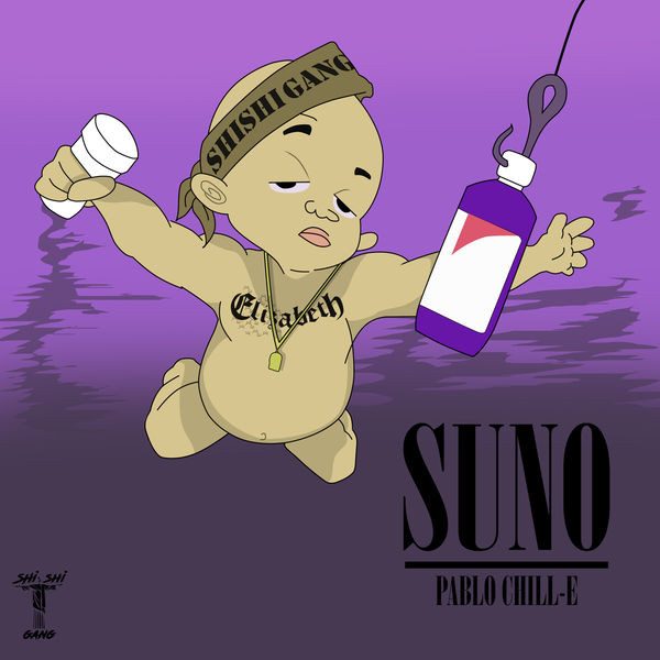 Pablo Chill-E – Suno (knockoff album cover)