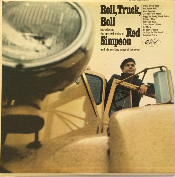 Red Simpson – Roll, Truck, Roll (knockoff album cover)