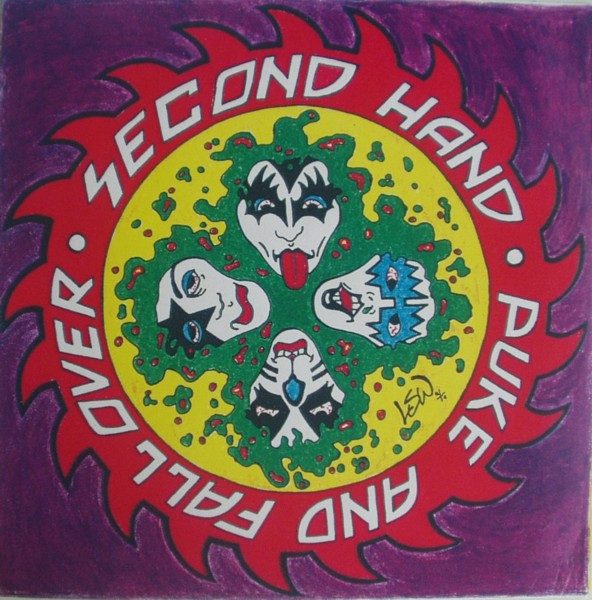 Second Hand – Puke And Fall Over (knockoff album cover)