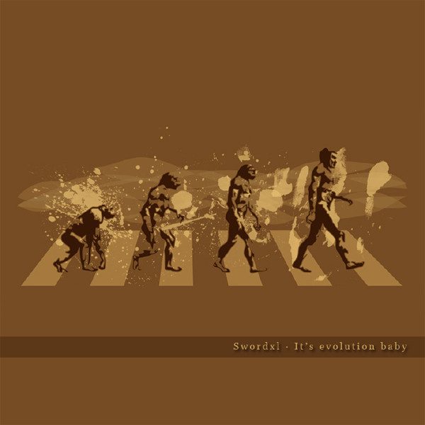 Swordxl – It's Evolution Baby (knockoff album cover)