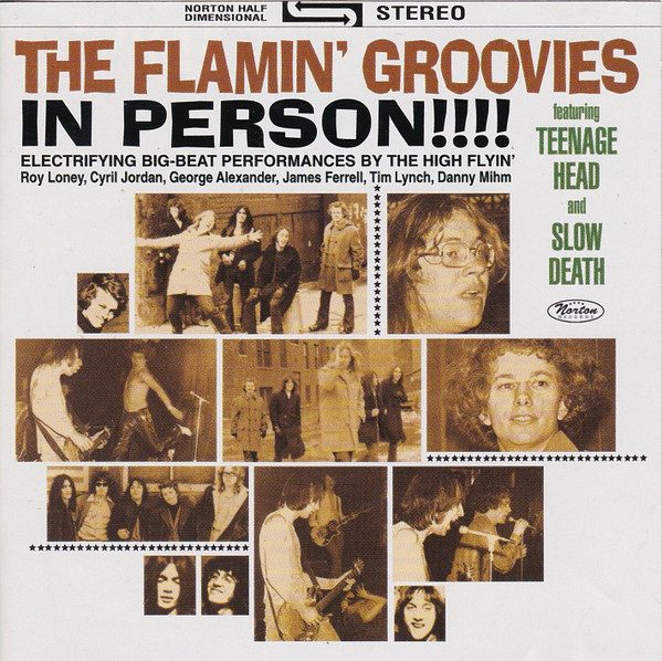 The Flamin' Groovies – In Person!!! Featuring Teenage Head And Slow Death (knockoff album cover)