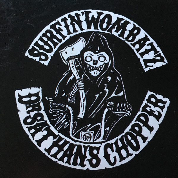 The Surfin' Wombatz – Dr. Sathan’s Chopper (knockoff album cover)