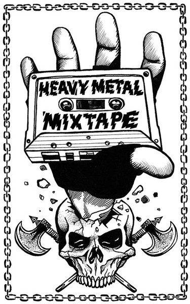Various – Heavy Metal Mixtape (knockoff album cover)