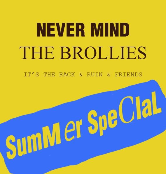 Various – Never Mind The Brollies (knockoff album cover)