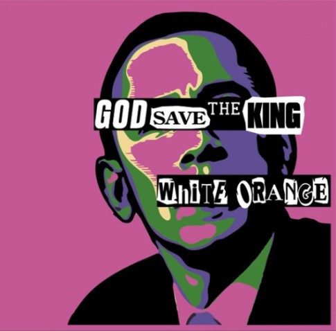 White Orange – God Save The King (knockoff album cover)