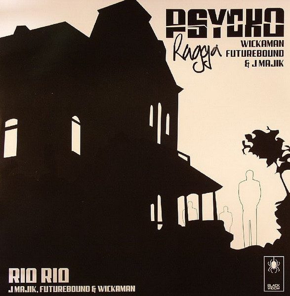 Wickaman, Futurebound & J Majik – Psycho Ragga / Rio Rio (knockoff album cover)